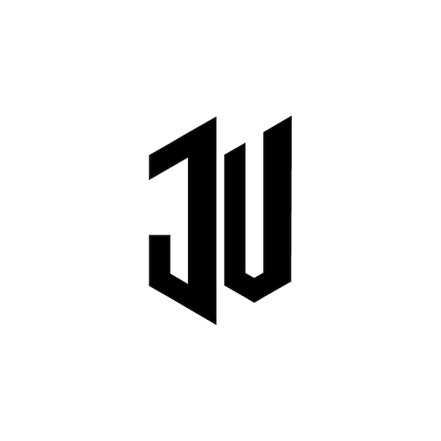 JV monograma logotipo diseño carta texto nombre símbolo monocromo logotipo alfabeto carácter simple logotipo