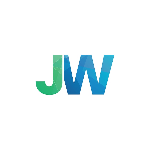 jw iniciales letra monograma icono del logotipo