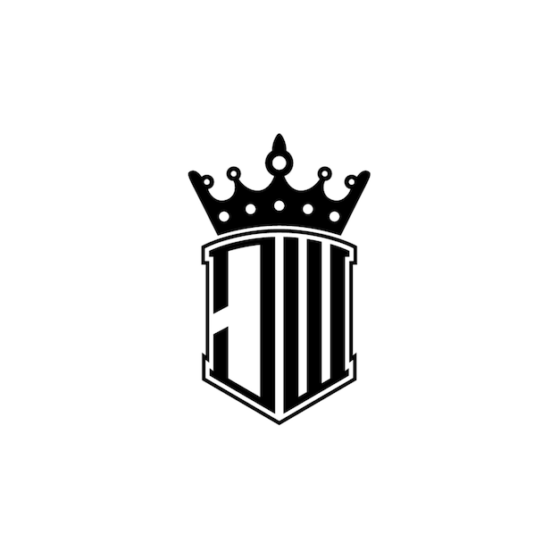 JW monograma logotipo diseño carta texto nombre símbolo monocromo logotipo alfabeto carácter simple logotipo