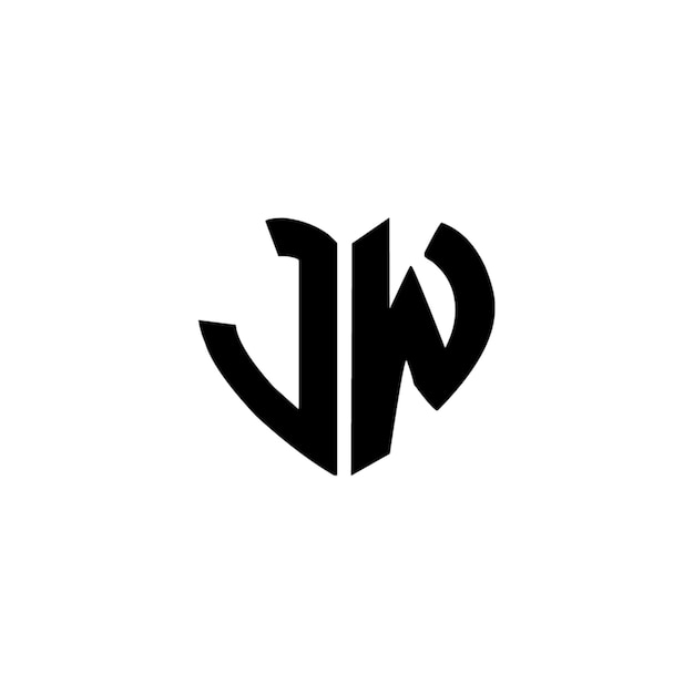 JW monograma logotipo diseño carta texto nombre símbolo monocromo logotipo alfabeto carácter simple logotipo