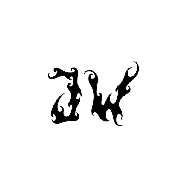 JW monograma logotipo diseño carta texto nombre símbolo monocromo logotipo alfabeto carácter simple logotipo