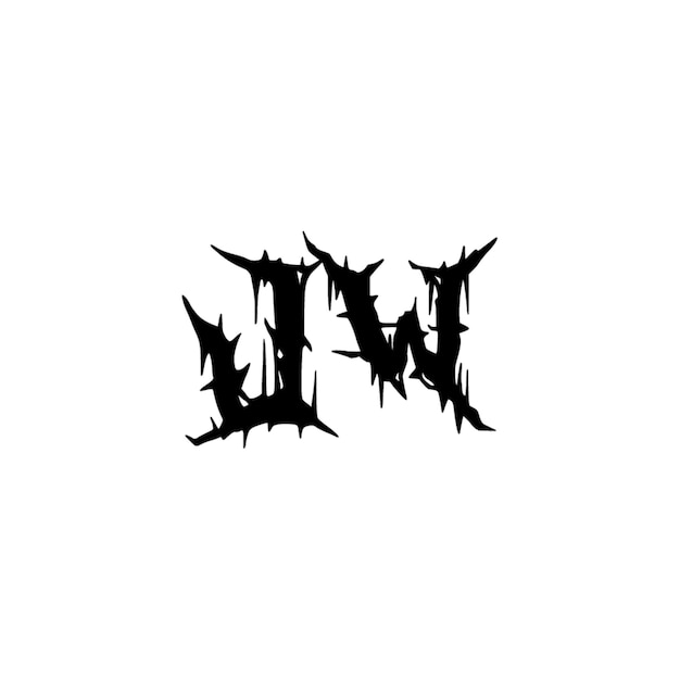 JW monograma logotipo diseño carta texto nombre símbolo monocromo logotipo alfabeto carácter simple logotipo