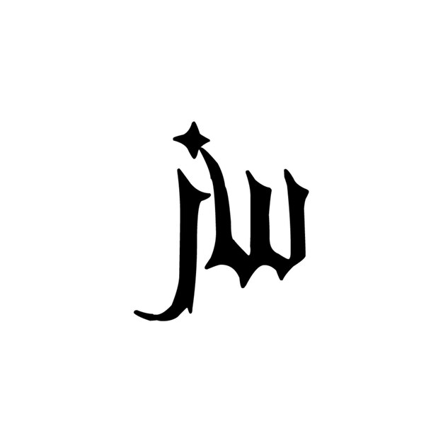 JW monograma logotipo diseño carta texto nombre símbolo monocromo logotipo alfabeto carácter simple logotipo