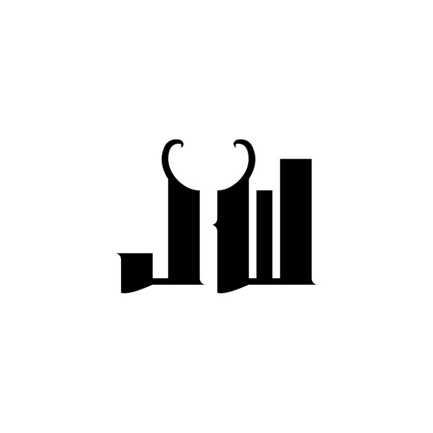 JW monograma logotipo diseño carta texto nombre símbolo monocromo logotipo alfabeto carácter simple logotipo