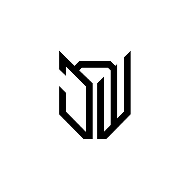 JW monograma logotipo diseño carta texto nombre símbolo monocromo logotipo alfabeto carácter simple logotipo