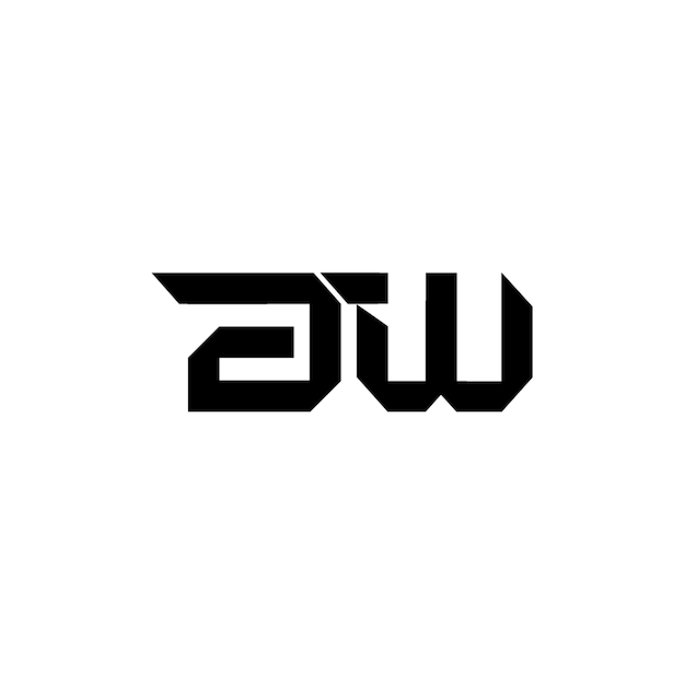 JW monograma logotipo diseño carta texto nombre símbolo monocromo logotipo alfabeto carácter simple logotipo