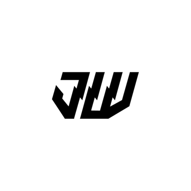 JW monograma logotipo diseño carta texto nombre símbolo monocromo logotipo alfabeto carácter simple logotipo