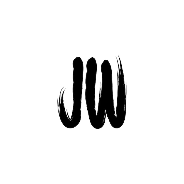JW monograma logotipo diseño carta texto nombre símbolo monocromo logotipo alfabeto carácter simple logotipo