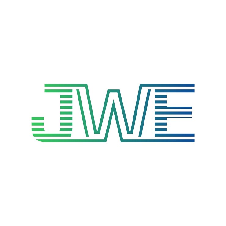 Vector jwe moderno logotipo diseño de carta jwe minimalista profesional y versátil icon de marca para la identidad de negocio