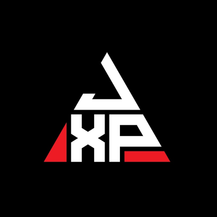 Vector jxp triángulo letra diseño de logotipo con forma de triángulo jxp logotipo triángulo diseño monograma jxp vector triángulo logotipo plantilla con color rojo logotipo triangular jxp sencillo elegante y lujoso logotipo