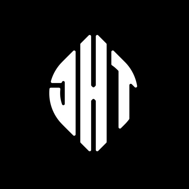 JXT diseño de logotipo de letras circulares con forma de círculo y elipse JXT letras elípticas con estilo tipográfico Las tres iniciales forman un logotipo de círculo JXT emblema de círculo Monograma abstracto letra marca vector