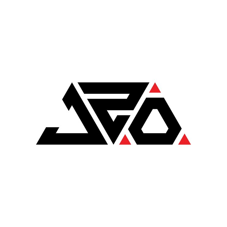 Vector jzo triángulo letra diseño de logotipo con forma de triángulo jzo logotipo triángulo diseño monograma jzo modelo de logotipo vectorial triángulo con color rojo logotipo triangular jzo sencillo elegante y lujoso logotipo jzo