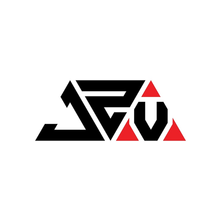 Vector jzv triángulo letra diseño de logotipo con forma de triángulo jzv logotipo triángulo diseño monograma jzv vector triángulo logotipo plantilla con color rojo logotipo triangular jzv sencillo elegante y lujoso logotipo jzv