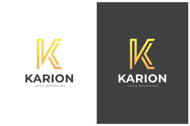 K Carta Vector Logo Diseño Concepto Monograma Icono Marca registrada Diseño de emblema de lujo mínimo creativo