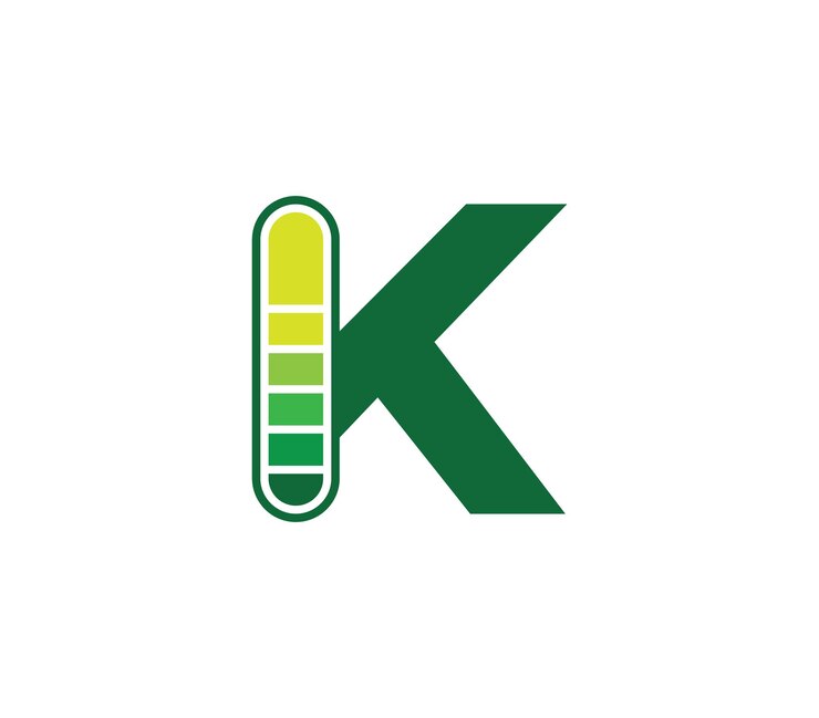 Vector k concepto de diseño de logotipo comercial de la empresa de letras