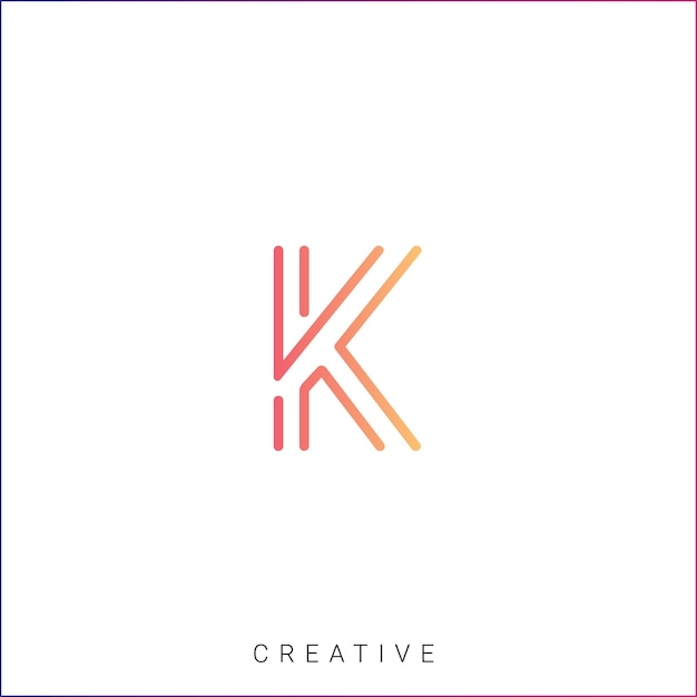 K Diseño creativo de logotipo Branding Diseño de logotipo Ilustración vectorial Diseño moderno Diseño de monograma