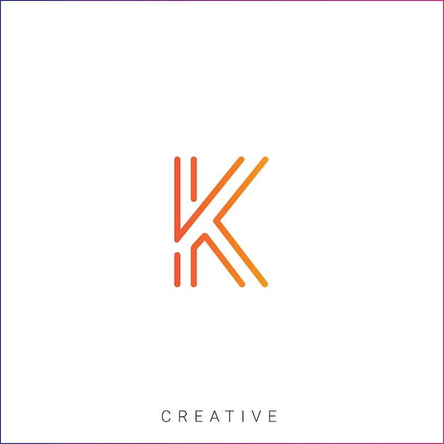 K Diseño creativo de logotipo Branding Diseño de logotipo Ilustración vectorial Diseño moderno Diseño de monograma