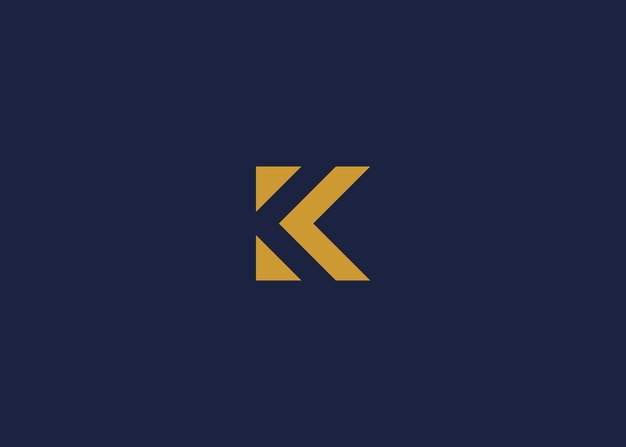 k diseño de la letra del icono del logotipo de la plantilla de diseño vectorial inspiración