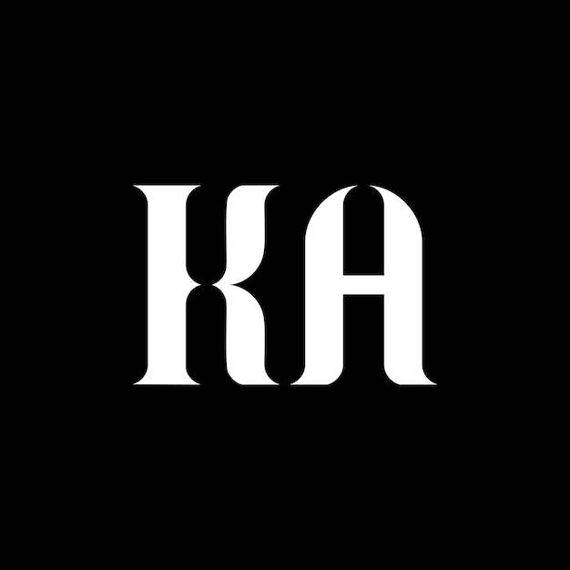 K A diseño de logotipo de la letra inicial KA monograma en mayúsculas logotipo de color blanco KA logotipo K A diseño KA K Ax9