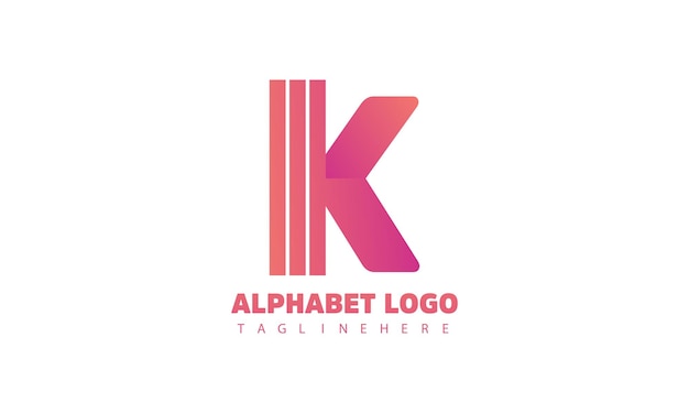 K diseño del logotipo del monograma Logotipo del alfabeto creativo y único