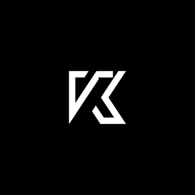 k diseño vectorial de logotipo moderno