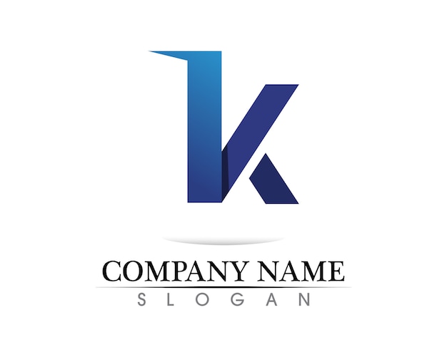 K letra k logo diseño y vector