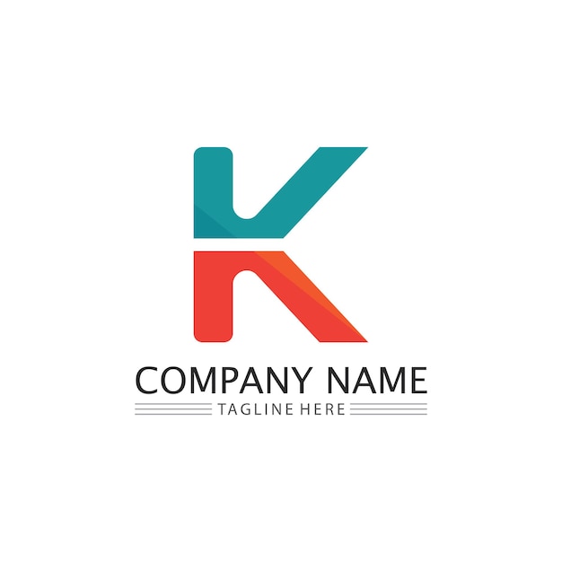K logo design K letter font Concept Business logo vector y diseño empresa inicial