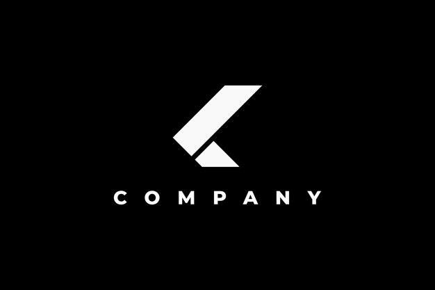 K papel plegable de letras con el logotipo moderno