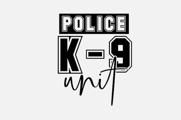 Una k policía blanca y negra - logo de 9 unidades