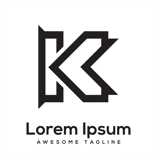 K último diseño de logotipo