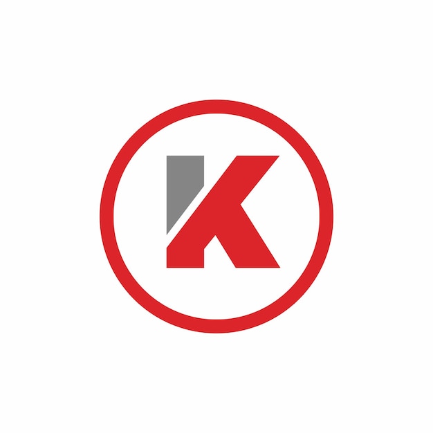 K vector de diseño de logotipo inicial