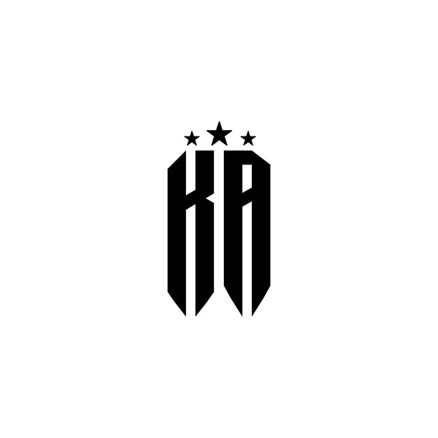 KA monograma logotipo diseño carta texto nombre símbolo monocromo logotipo alfabeto carácter simple logotipo