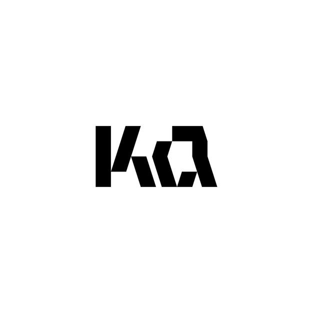 KA monograma logotipo diseño carta texto nombre símbolo monocromo logotipo alfabeto carácter simple logotipo