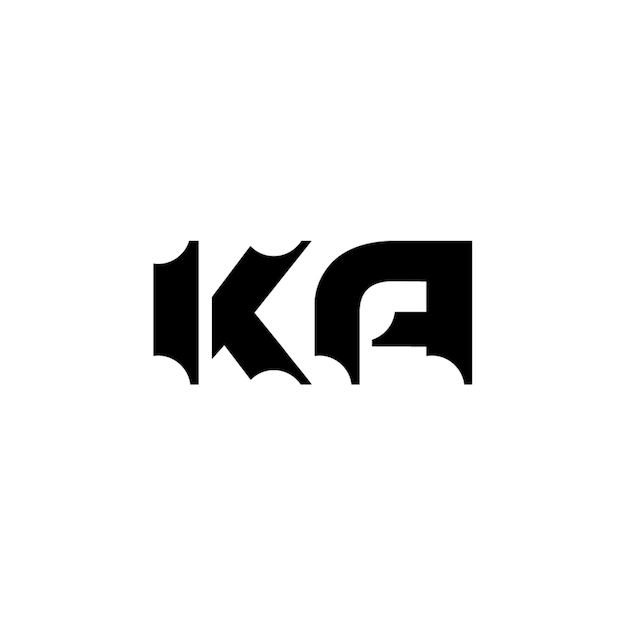 KA monograma logotipo diseño carta texto nombre símbolo monocromo logotipo alfabeto carácter simple logotipo