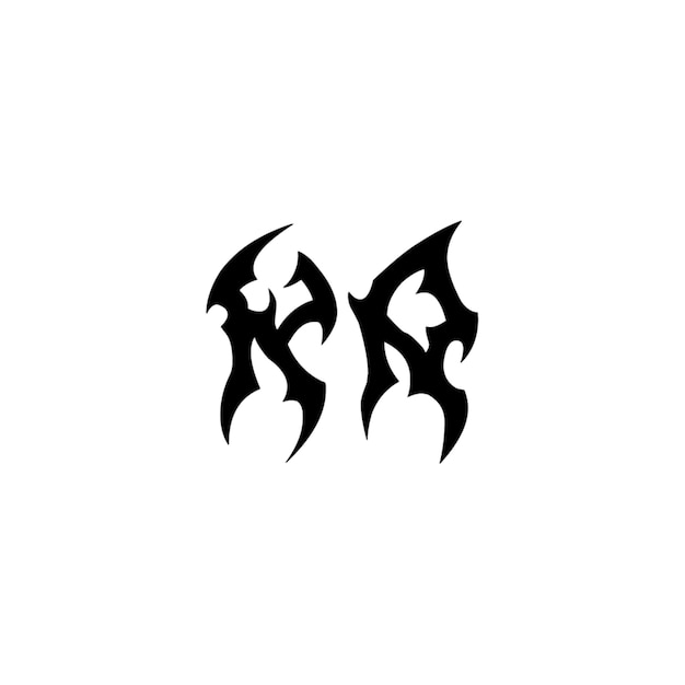 KA monograma logotipo diseño carta texto nombre símbolo monocromo logotipo alfabeto carácter simple logotipo