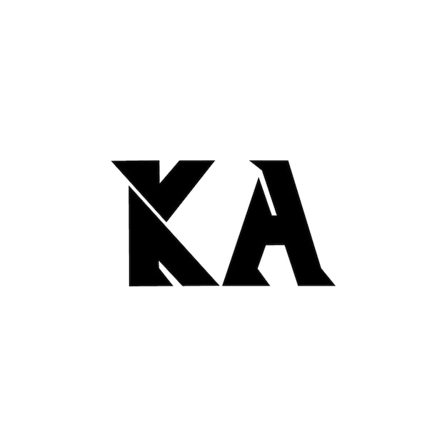 KA monograma logotipo diseño carta texto nombre símbolo monocromo logotipo alfabeto carácter simple logotipo