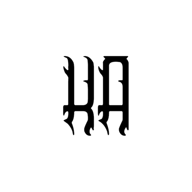 KA monograma logotipo diseño carta texto nombre símbolo monocromo logotipo alfabeto carácter simple logotipo
