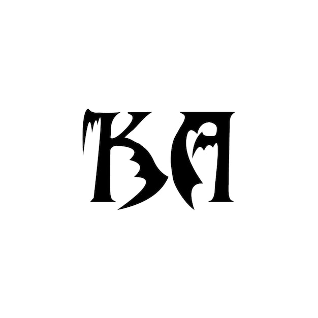 KA monograma logotipo diseño carta texto nombre símbolo monocromo logotipo alfabeto carácter simple logotipo