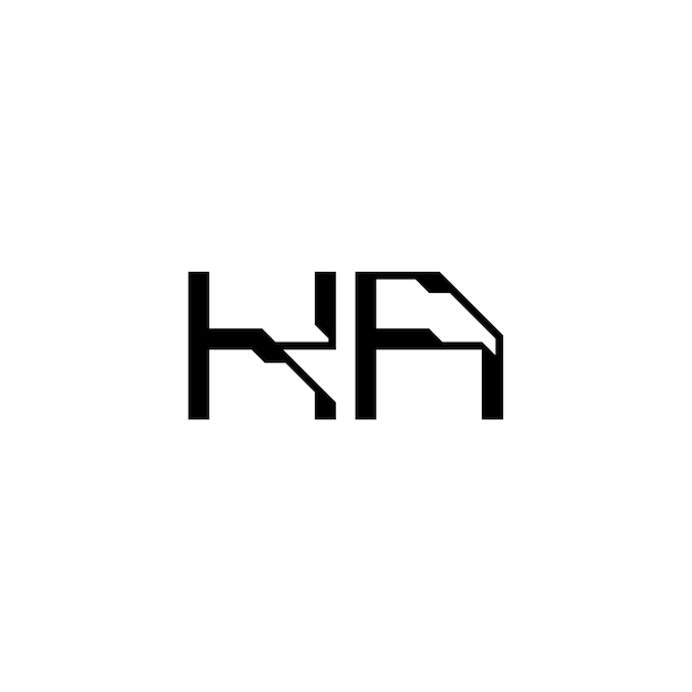 KA monograma logotipo diseño carta texto nombre símbolo monocromo logotipo alfabeto carácter simple logotipo