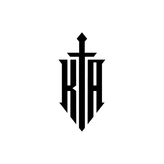 KA monograma logotipo diseño carta texto nombre símbolo monocromo logotipo alfabeto carácter simple logotipo