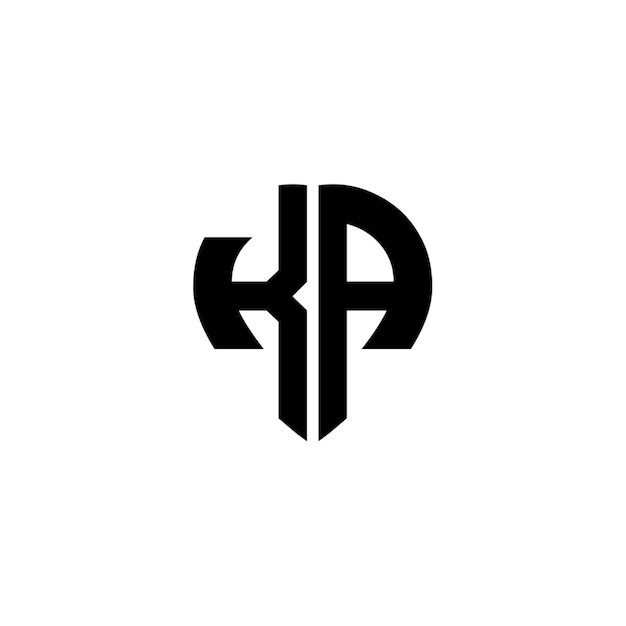 KA monograma logotipo diseño carta texto nombre símbolo monocromo logotipo alfabeto carácter simple logotipo