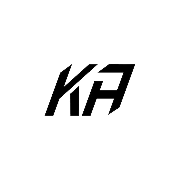 KA monograma logotipo diseño carta texto nombre símbolo monocromo logotipo alfabeto carácter simple logotipo