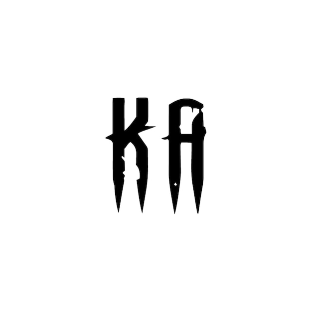 KA monograma logotipo diseño carta texto nombre símbolo monocromo logotipo alfabeto carácter simple logotipo