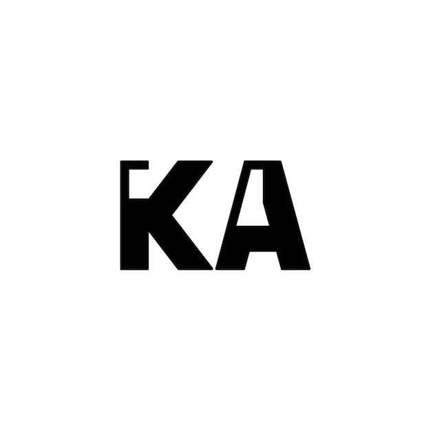 KA monograma logotipo diseño carta texto nombre símbolo monocromo logotipo alfabeto carácter simple logotipo
