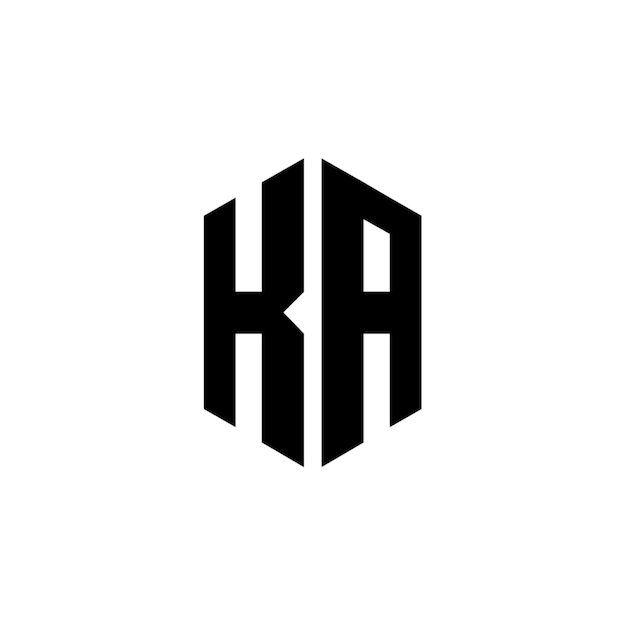 KA monograma logotipo diseño carta texto nombre símbolo monocromo logotipo alfabeto carácter simple logotipo