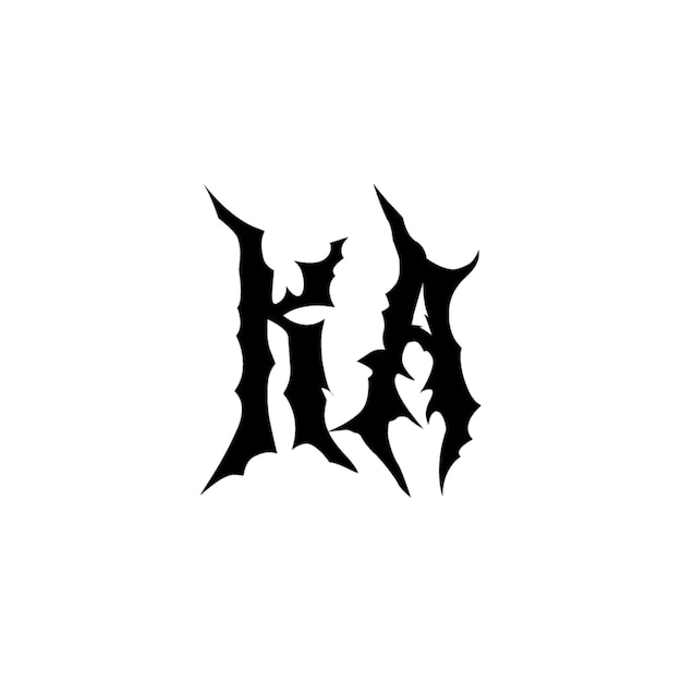 KA monograma logotipo diseño carta texto nombre símbolo monocromo logotipo alfabeto carácter simple logotipo