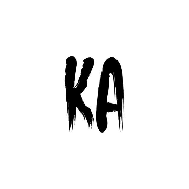 KA monograma logotipo diseño carta texto nombre símbolo monocromo logotipo alfabeto carácter simple logotipo