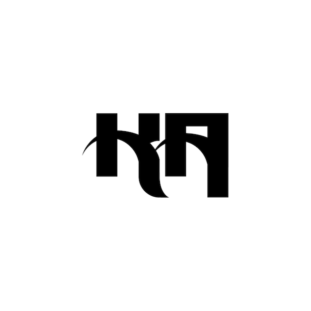 KA monograma logotipo diseño carta texto nombre símbolo monocromo logotipo alfabeto carácter simple logotipo