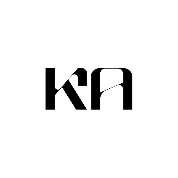 KA monograma logotipo diseño carta texto nombre símbolo monocromo logotipo alfabeto carácter simple logotipo