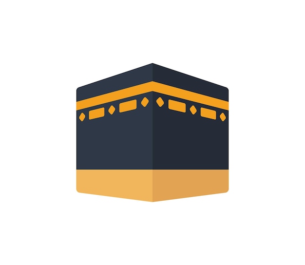 Kaaba Vector Emoticon Aislado Icono Kaaba